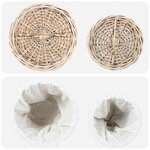 vidaXL Panier à linge avec couvercle GENDT 2 pc Gris naturel