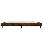 vidaXL Cadre de lit sans matelas chêne fumé 120x190 cm bois ingénierie