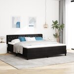 Lit coffre avec matelas vidaXL Noir 180x200 cm Velours