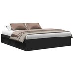 vidaXL Cadre de lit sans matelas noir 200x200 cm