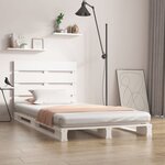 vidaXL Cadre de lit sans matelas blanc 90x200 cm bois de pin massif