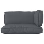 vidaXL Set de coussins de palette 3 Pièces Anthracite 120 x 80 x 12 cm