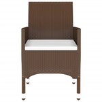 Vidaxl mobilier à dîner jardin 5pièces résine tressée verre trempé marron