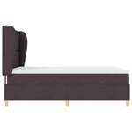 vidaXL Lit à ressorts avec matelas gris foncé 90x190 cm Marron foncé