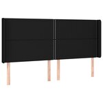 vidaXL Sommier à lattes de lit matelas et LED Noir 180x200 cm Tissu