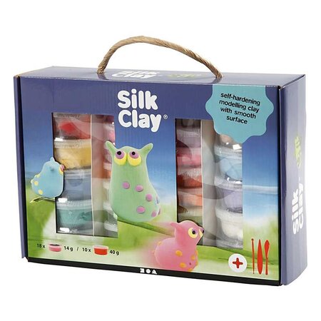 Coffret de modelage Silk Clay - couleurs assorties - 31 Pièces