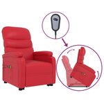 vidaXL Fauteuil de massage Rouge Similicuir