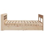 vidaXL Cadre de lit sans matelas 135x190 cm bois de pin massif