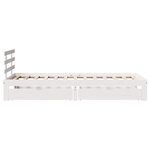 vidaXL Cadre de lit avec tiroirs sans matelas blanc 90x190 cm