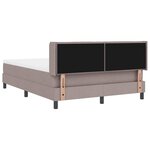 vidaXL Lit à ressorts avec matelas Taupe 190 x 140 cm Polyester