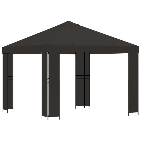 vidaXL Pavillon 3 x 3 m Anthracite Polyester et Acier 190 gsm