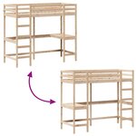 vidaXL Lit superposé sans matelas 75x190 cm bois de pin massif