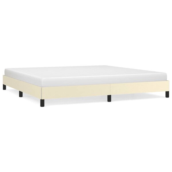 vidaXL Cadre de lit sans matelas crème 200x200 cm similicuir