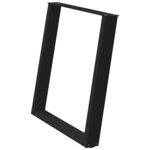vidaXL Pieds de table à manger en U 2 pièces Noir 80 x (72-73) cm Acier