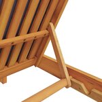 vidaXL Transat avec coussin Gris foncé Bois d'Acacia Massif