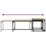 vidaXL Tables basses 2 Pièces Chêne sonoma Bois d'ingénierie