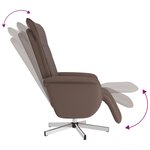 vidaXL Fauteuil inclinable de massage repose-pieds marron similicuir
