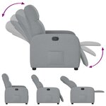 vidaXL Fauteuil inclinable Gris clair Tissu