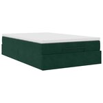 vidaXL Cadre de lit ottoman avec matelas vert foncé 120x200 cm velours