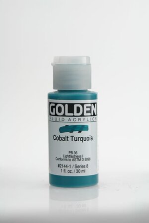 Peinture Acrylic FLUIDS Golden VIII 30ml Turquoise Cobalt
