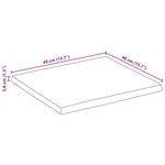 vidaXL Dessus de table 40x40x3 8 cm carré bois massif d'acacia