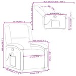 vidaXL Fauteuil de massage inclinable Crème Velours