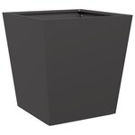 vidaXL Jardinières 2 Pièces noir 40x40x40 cm acier