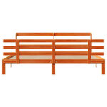 vidaXL Cadre de lit et tête de lit sans matelas cire marron 180x200 cm