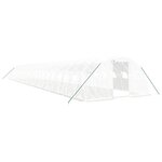 vidaXL Serre avec cadre en acier blanc 88 m² 22x4x2 m