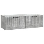 vidaXL Meuble TV mural Gris béton 98 x 41 x 30 cm Bois d'ingénierie