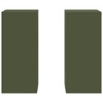 vidaXL Supports de Plantes Extérieurs Pillar 2 Pièces Vert Olive 24x24x55 cm Acier
