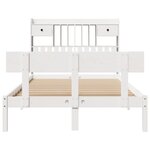 vidaXL Lit bibliothèque sans matelas blanc 135x190 cm bois pin massif
