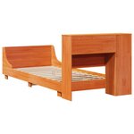 vidaXL Cadre de lit sans matelas cire marron 100x200cm bois pin massif