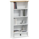 vidaXL Meuble CD Blanc 52 x 17.5 x 103 cm Pin massif