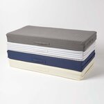 Coussin d'assise déhoussable pour canapé 2 places en coton Gris foncé - HOMESCAPES