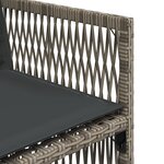 vidaXL Chaises de jardin avec coussins lot de 4 gris résine tressée