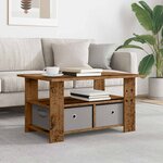 vidaXL Table basse Bois ancien 77 x 55 x 42 cm Bois d'ingénierie