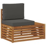 vidaXL Ensemble de canapés d'extérieur 2 Pièce Naturel et Anthracite