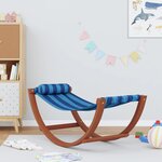 vidaXL Hamac à bascule pour enfants rayure bleue tissu