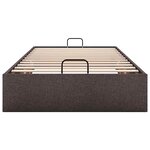 vidaXL Cadre de lit ottoman sans matelas marron foncé 90x200 cm tissu