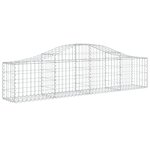 vidaXL Paniers à gabions arqués 13 Pièces 200x30x40/60 cm Fer galvanisé