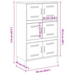 vidaXL Buffet haut rose 68x39x113 cm acier