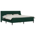 vidaXL Cadre de lit avec matelas Vert foncé 200 x 200 cm Velours