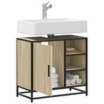 vidaXL Meuble de salle de bain avec lavabo Chêne Sonoma 65 x 33 x 60 cm Bois d'ingénierie