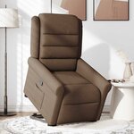 vidaXL Fauteuil inclinable Marron Tissu