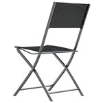 vidaXL Chaises d'extérieur pliables lot de 2 Noir Acier et textilène