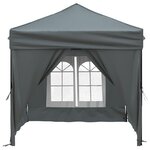 vidaXL Tente de réception pliable avec parois Anthracite 2x2 m