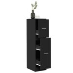 vidaXL Armoire d'apothicaire noir 30x41x118 cm bois d'ingénierie