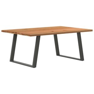 vidaXL Table à manger marron clair bois de chêne massif rectangulaire