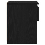 Table de nuit vidaXL Noir Chêne 40x30x39 cm en bois d'ingénierie